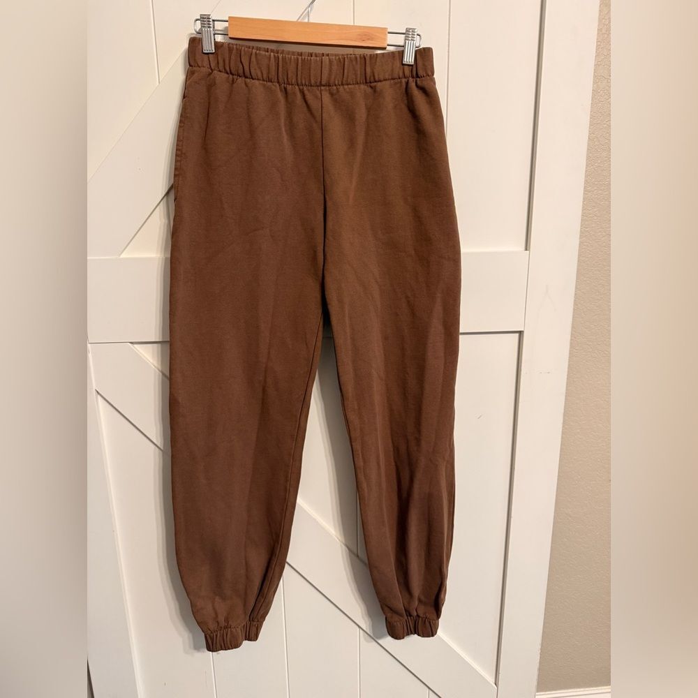 John Galt Women’s Brown Jogger Pants One Size Fleece Lined - Picture 1 of 5